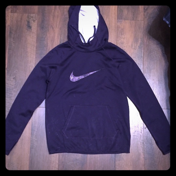 Nike Tops - Nike Dri Fit royal purple hooded sweatshirt XS